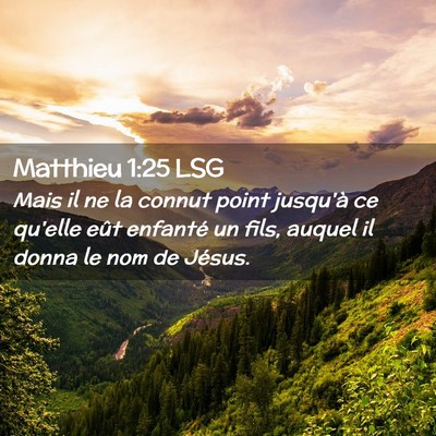 Picture 02 - Matthieu 1:25 LSG - Mais il ne la connut point jusqu'à ce qu'elle - Bible Verse Picture