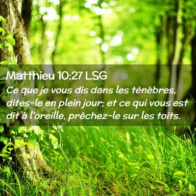Picture 02 - Matthieu 10:27 LSG - Ce que je vous dis dans les ténèbres, dites-le - Bible Verse Picture