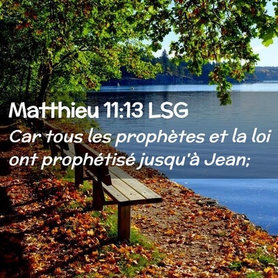 Picture 02 - Matthieu 11:13 LSG - Car tous les prophètes et la loi ont - Bible Verse Picture