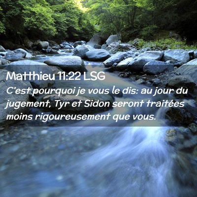 Picture 02 - Matthieu 11:22 LSG - C'est pourquoi je vous le dis: au jour du - Bible Verse Picture