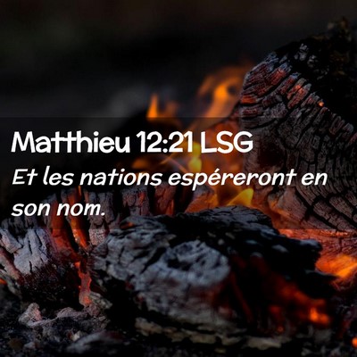 Picture 02 - Matthieu 12:21 LSG - Et les nations espéreront en son - Bible Verse Picture