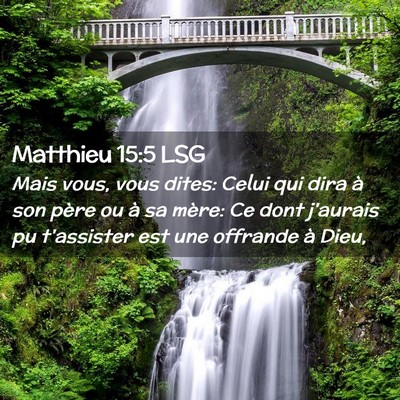 Picture 02 - Matthieu 15:5 LSG - Mais vous, vous dites: Celui qui dira à son - Bible Verse Picture