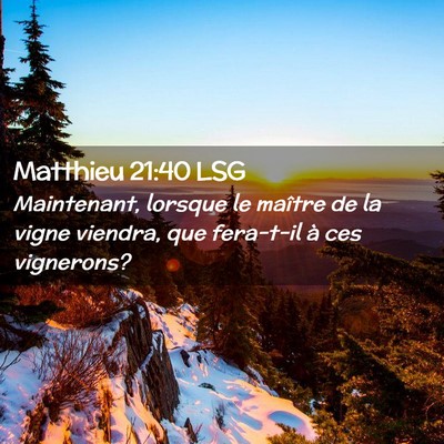Picture 02 - Matthieu 21:40 LSG - Maintenant, lorsque le maître de la vigne - Bible Verse Picture