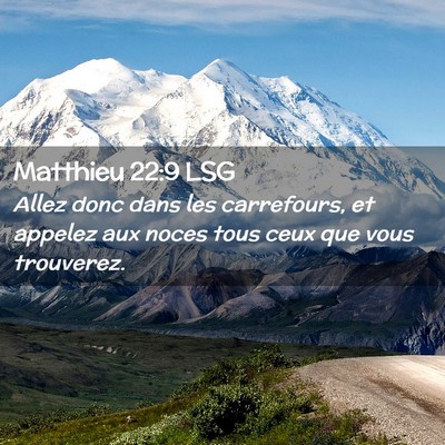 Picture 02 - Matthieu 22:9 LSG - Allez donc dans les carrefours, et appelez aux - Bible Verse Picture