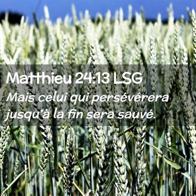 Picture 02 - Matthieu 24:13 LSG - Mais celui qui persévérera jusqu'à la fin sera - Bible Verse Picture