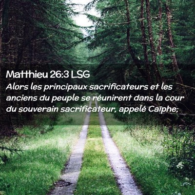 Picture 02 - Matthieu 26:3 LSG - Alors les principaux sacrificateurs et les - Bible Verse Picture