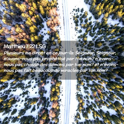 Picture 02 - Matthieu 7:22 LSG - Plusieurs me diront en ce jour-là: Seigneur, - Bible Verse Picture