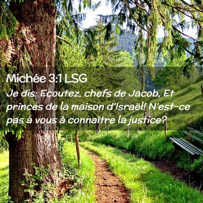 Picture 02 - Michée 3:1 LSG - Je dis: Ecoutez, chefs de Jacob, Et princes de la - Bible Verse Picture