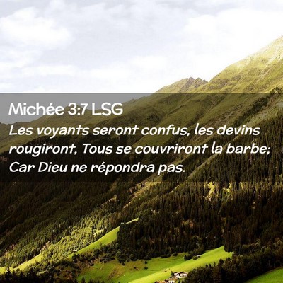 Picture 02 - Michée 3:7 LSG - Les voyants seront confus, les devins rougiront, - Bible Verse Picture