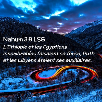 Picture 02 - Nahum 3:9 LSG - L'Ethiopie et les Egyptiens innombrables - Bible Verse Picture
