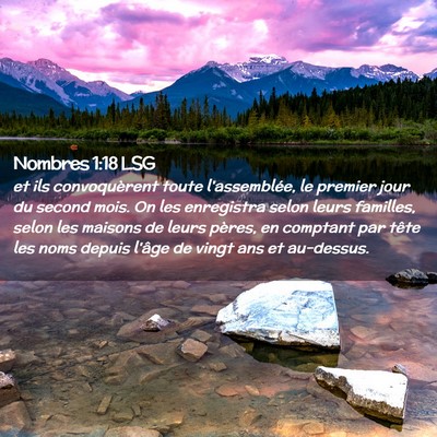 Picture 02 - Nombres 1:18 LSG - et ils convoquèrent toute l'assemblée, le - Bible Verse Picture