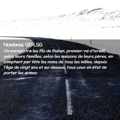 Picture 02 - Nombres 1:20 LSG - On enregistra les fils de Ruben, premier-né - Bible Verse Picture