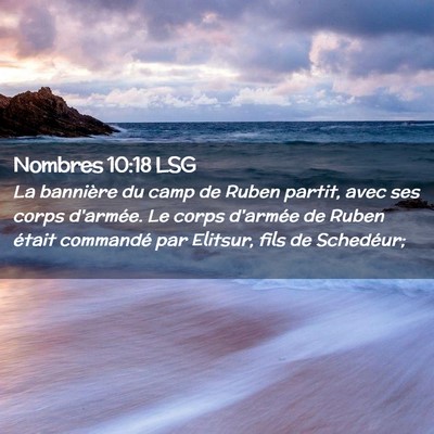 Picture 02 - Nombres 10:18 LSG - La bannière du camp de Ruben partit, avec ses - Bible Verse Picture