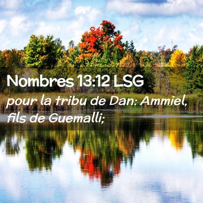 Picture 02 - Nombres 13:12 LSG - pour la tribu de Dan: Ammiel, fils de - Bible Verse Picture