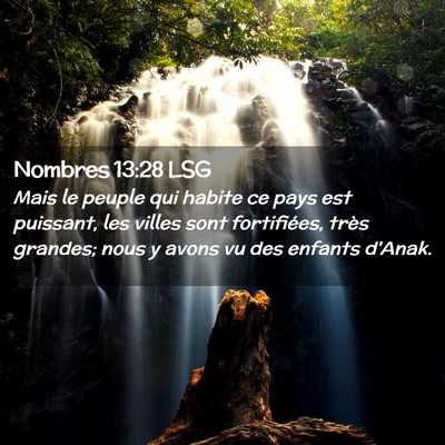 Picture 02 - Nombres 13:28 LSG - Mais le peuple qui habite ce pays est puissant, - Bible Verse Picture