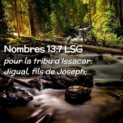 Picture 02 - Nombres 13:7 LSG - pour la tribu d'Issacar: Jigual, fils de - Bible Verse Picture