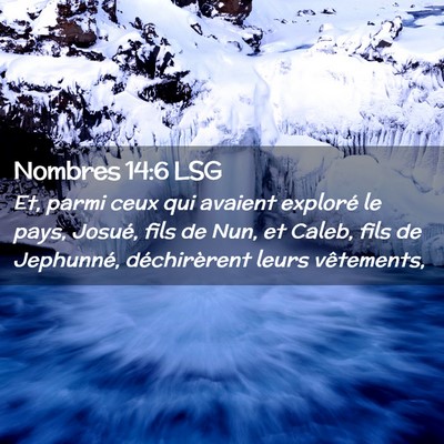 Picture 02 - Nombres 14:6 LSG - Et, parmi ceux qui avaient exploré le pays, - Bible Verse Picture