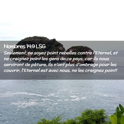 Picture 02 - Nombres 14:9 LSG - Seulement, ne soyez point rebelles contre - Bible Verse Picture