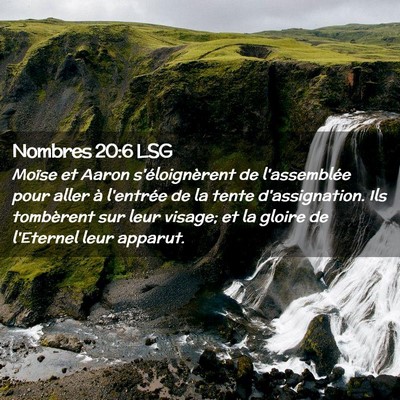 Picture 02 - Nombres 20:6 LSG - Moïse et Aaron s'éloignèrent de l'assemblée - Bible Verse Picture