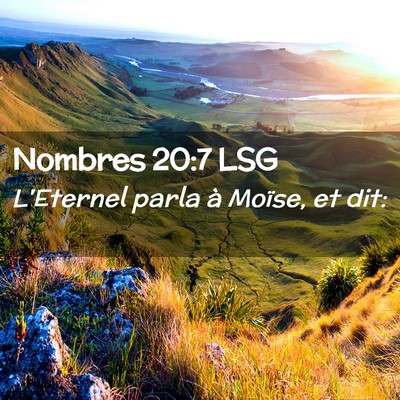 Picture 02 - Nombres 20:7 LSG - L'Eternel parla à Moïse, et - Bible Verse Picture