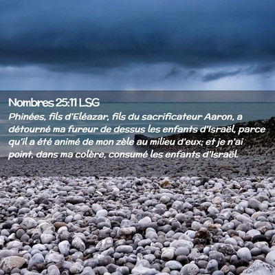 Picture 02 - Nombres 25:11 LSG - Phinées, fils d'Eléazar, fils du sacrificateur - Bible Verse Picture