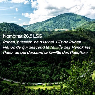 Picture 02 - Nombres 26:5 LSG - Ruben, premier-né d'Israël. Fils de Ruben: - Bible Verse Picture