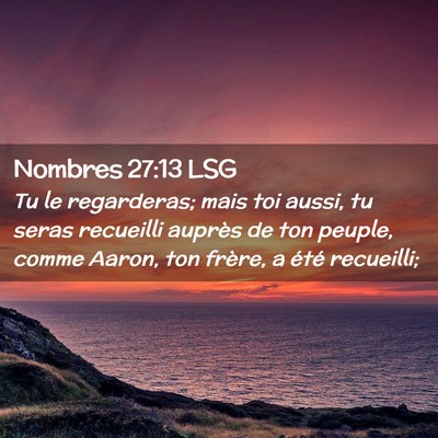 Picture 02 - Nombres 27:13 LSG - Tu le regarderas; mais toi aussi, tu seras - Bible Verse Picture