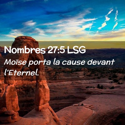 Picture 02 - Nombres 27:5 LSG - Moïse porta la cause devant - Bible Verse Picture