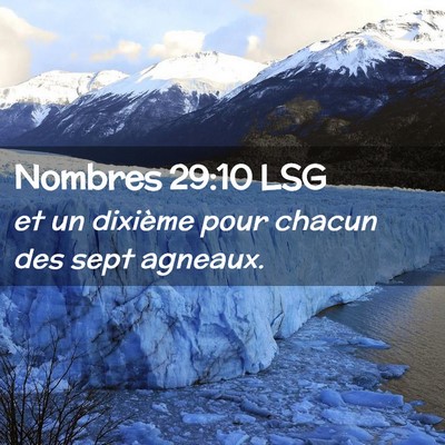 Picture 02 - Nombres 29:10 LSG - et un dixième pour chacun des sept - Bible Verse Picture