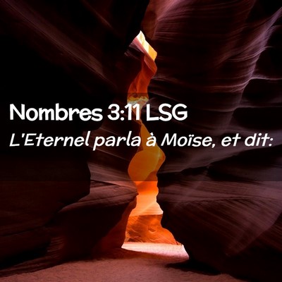 Picture 02 - Nombres 3:11 LSG - L'Eternel parla à Moïse, et - Bible Verse Picture