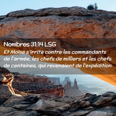 Picture 02 - Nombres 31:14 LSG - Et Moïse s'irrita contre les commandants de - Bible Verse Picture