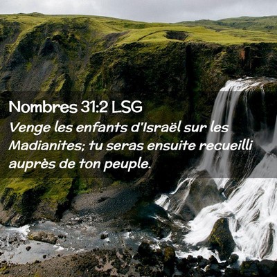 Picture 02 - Nombres 31:2 LSG - Venge les enfants d'Israël sur les Madianites; - Bible Verse Picture