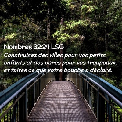 Picture 02 - Nombres 32:24 LSG - Construisez des villes pour vos petits enfants et - Bible Verse Picture