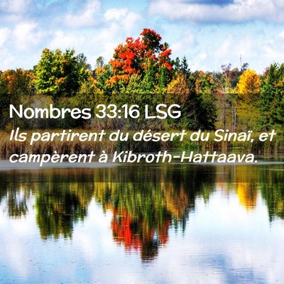 Picture 02 - Nombres 33:16 LSG - Ils partirent du désert du Sinaï, et campèrent - Bible Verse Picture