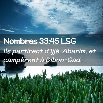 Picture 02 - Nombres 33:45 LSG - Ils partirent d'Ijjé-Abarim, et campèrent à - Bible Verse Picture