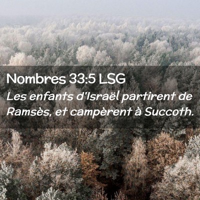 Picture 02 - Nombres 33:5 LSG - Les enfants d'Israël partirent de Ramsès, et - Bible Verse Picture