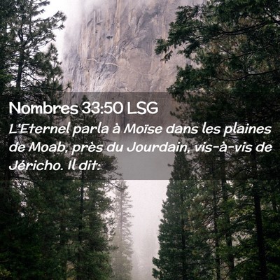 Picture 02 - Nombres 33:50 LSG - L'Eternel parla à Moïse dans les plaines de - Bible Verse Picture