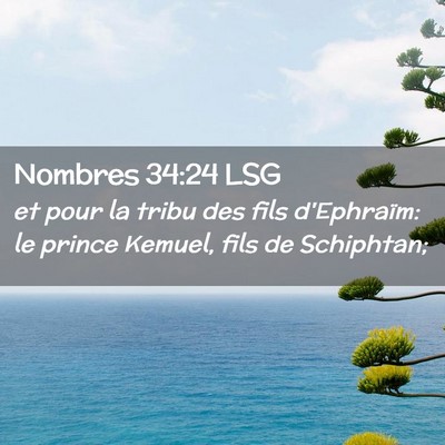 Picture 02 - Nombres 34:24 LSG - et pour la tribu des fils d'Ephraïm: le prince - Bible Verse Picture