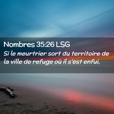 Picture 02 - Nombres 35:26 LSG - Si le meurtrier sort du territoire de la ville de - Bible Verse Picture