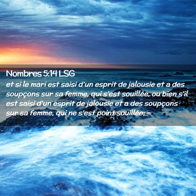 Picture 02 - Nombres 5:14 LSG - et si le mari est saisi d'un esprit de jalousie - Bible Verse Picture