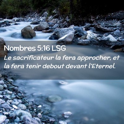 Picture 02 - Nombres 5:16 LSG - Le sacrificateur la fera approcher, et la fera - Bible Verse Picture