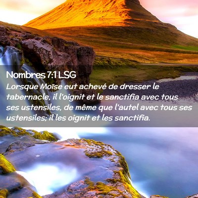 Picture 02 - Nombres 7:1 LSG - Lorsque Moïse eut achevé de dresser le - Bible Verse Picture