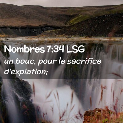 Picture 02 - Nombres 7:34 LSG - un bouc, pour le sacrifice - Bible Verse Picture