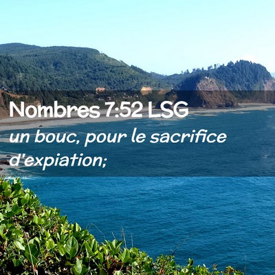 Picture 02 - Nombres 7:52 LSG - un bouc, pour le sacrifice - Bible Verse Picture