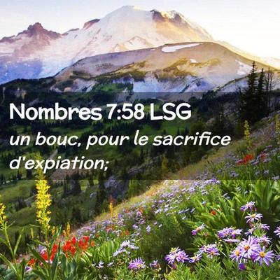 Picture 02 - Nombres 7:58 LSG - un bouc, pour le sacrifice - Bible Verse Picture