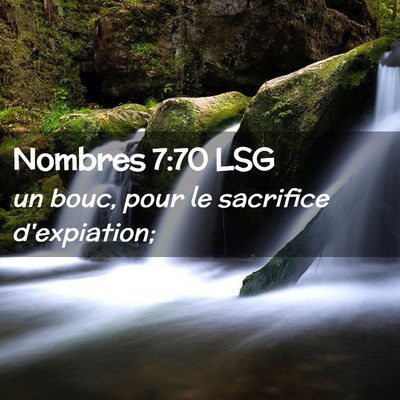 Picture 02 - Nombres 7:70 LSG - un bouc, pour le sacrifice - Bible Verse Picture