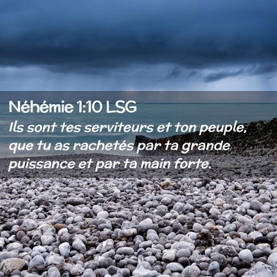 Picture 02 - Néhémie 1:10 LSG - Ils sont tes serviteurs et ton peuple, que tu as - Bible Verse Picture