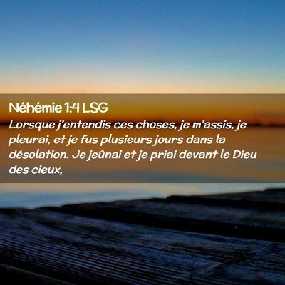 Picture 02 - Néhémie 1:4 LSG - Lorsque j'entendis ces choses, je m'assis, je - Bible Verse Picture