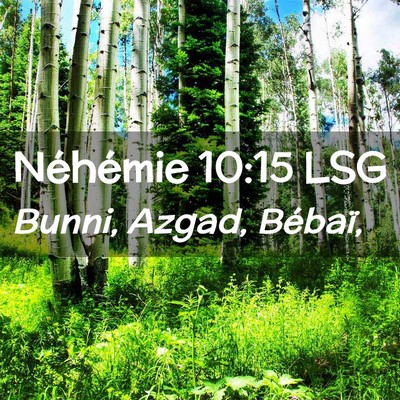 Picture 02 - Néhémie 10:15 LSG - Bunni, Azgad, - Bible Verse Picture