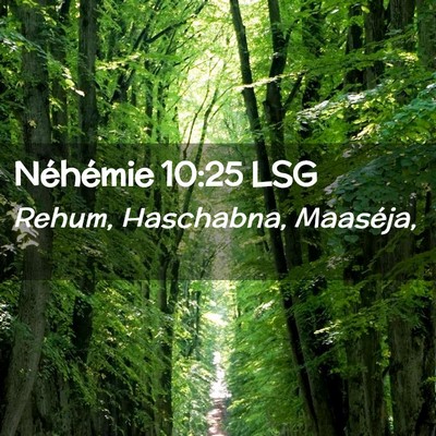 Picture 02 - Néhémie 10:25 LSG - Rehum, Haschabna, - Bible Verse Picture